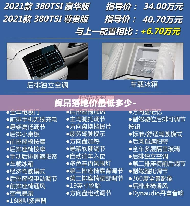 辉昂落地价最低多少-