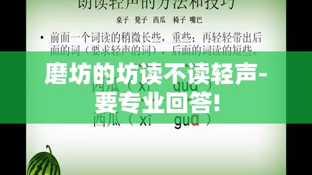 磨坊的坊读不读轻声-要专业回答! 磨坊的坊读不读轻声-要专业回答!
