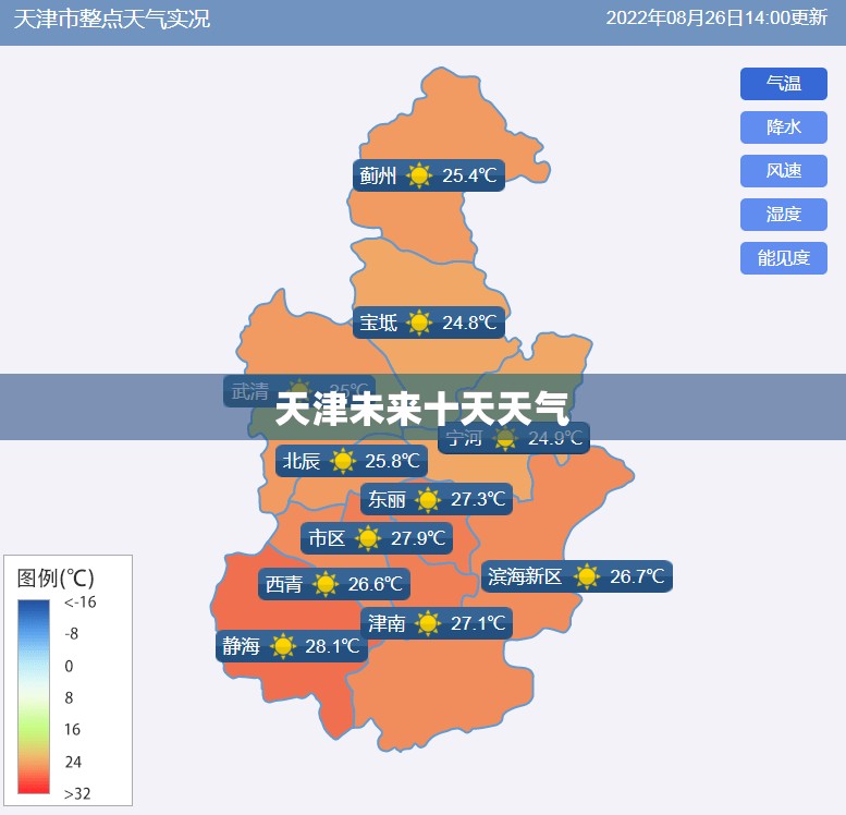 天津未来十天天气