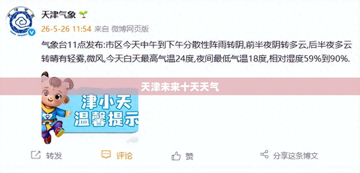 天津未来十天天气