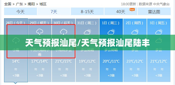 天气预报汕尾/天气预报汕尾陆丰 天气预报汕尾/天气预报汕尾陆丰