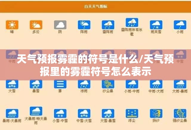 天气预报雾霾的符号是什么/天气预报里的雾霾符号怎么表示