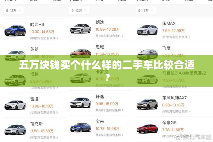 五万块钱买个什么样的二手车比较合适？