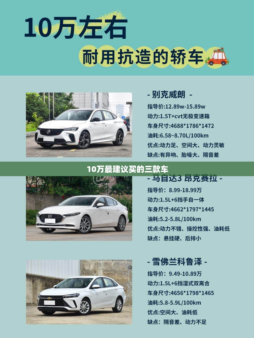 10万最建议买的三款车