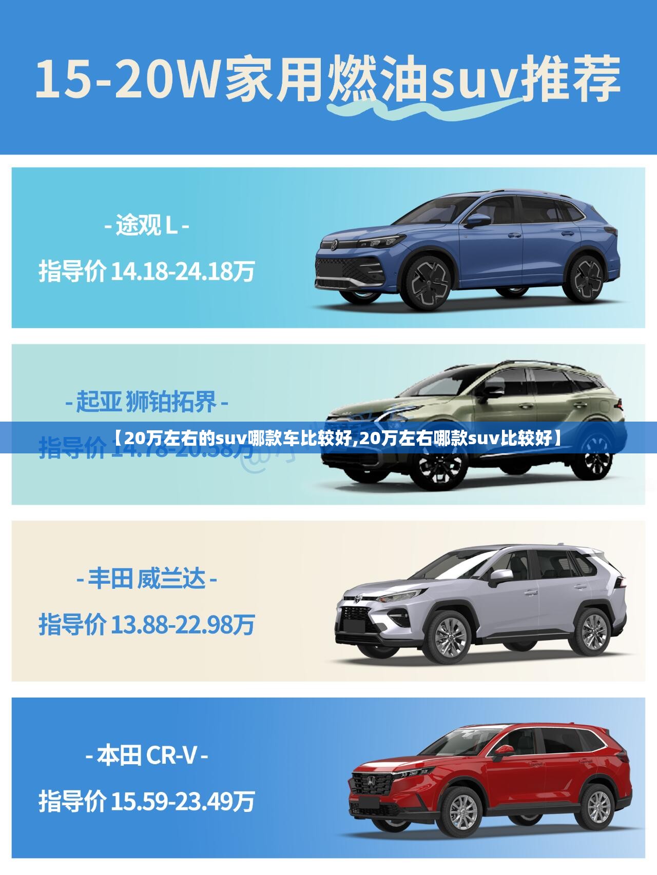 【20万左右的suv哪款车比较好,20万左右哪款suv比较好】