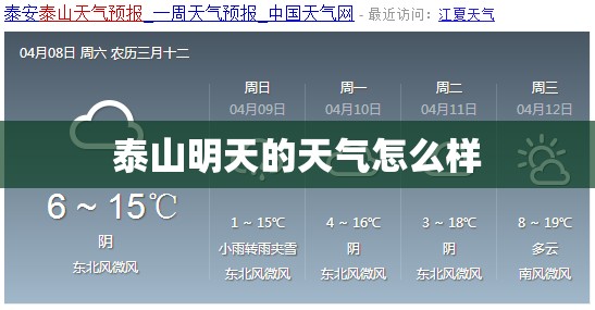 泰山明天的天气怎么样(泰山明天的天气状况)