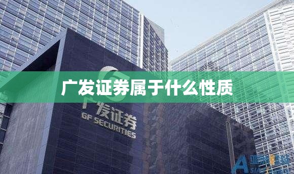 广发证券属于什么性质