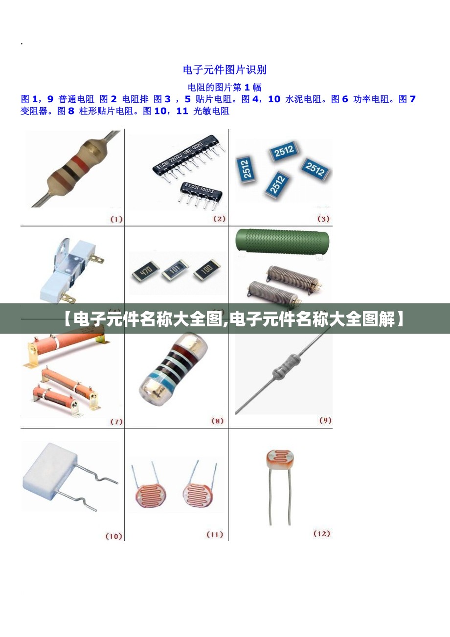【电子元件名称大全图,电子元件名称大全图解】