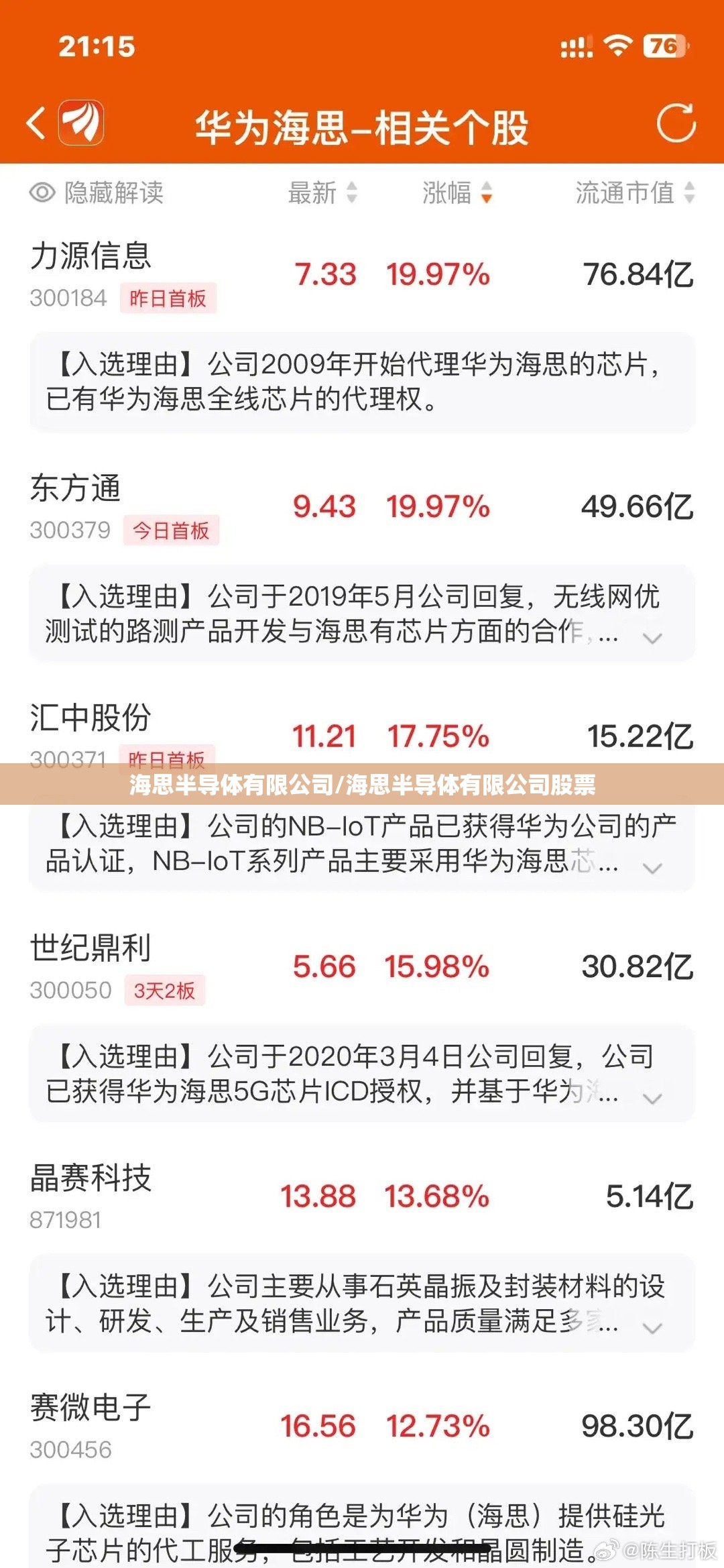 海思半导体有限公司/海思半导体有限公司股票