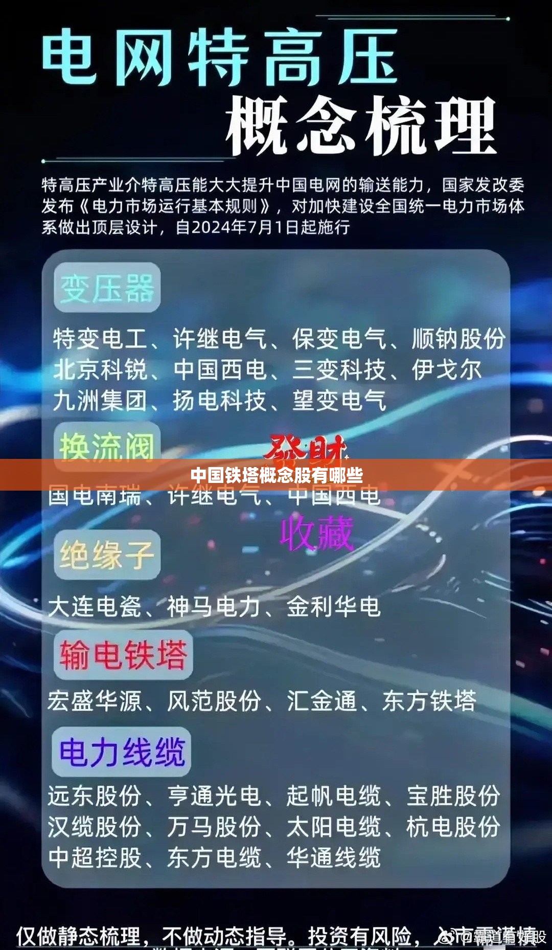 中国铁塔概念股有哪些 中国铁塔概念股有哪些