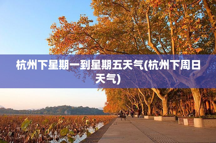 杭州下星期一到星期五天气(杭州下周日天气)