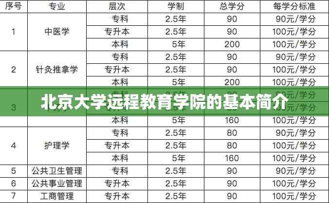 北京大学远程教育学院的基本简介