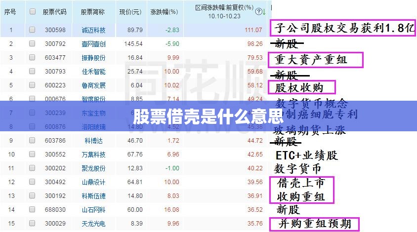 【股票借壳是什么意思,借壳的股票会是什么走势】