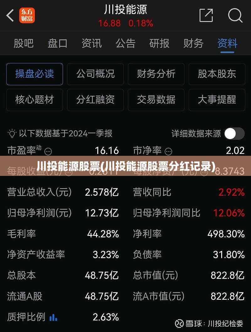 川投能源股票(川投能源股票分红记录) 川投能源股票(川投能源股票分红记录)