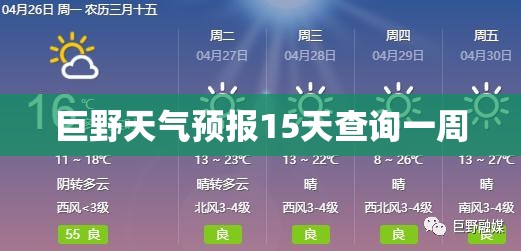 巨野天气预报15天查询一周/巨野天气预报15天查询每小时 巨野天气预报15天查询一周/巨野天气预报15天查询每小时