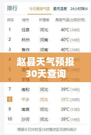 赵县天气预报30天查询/搜索赵县天气预报 赵县天气预报30天查询/搜索赵县天气预报