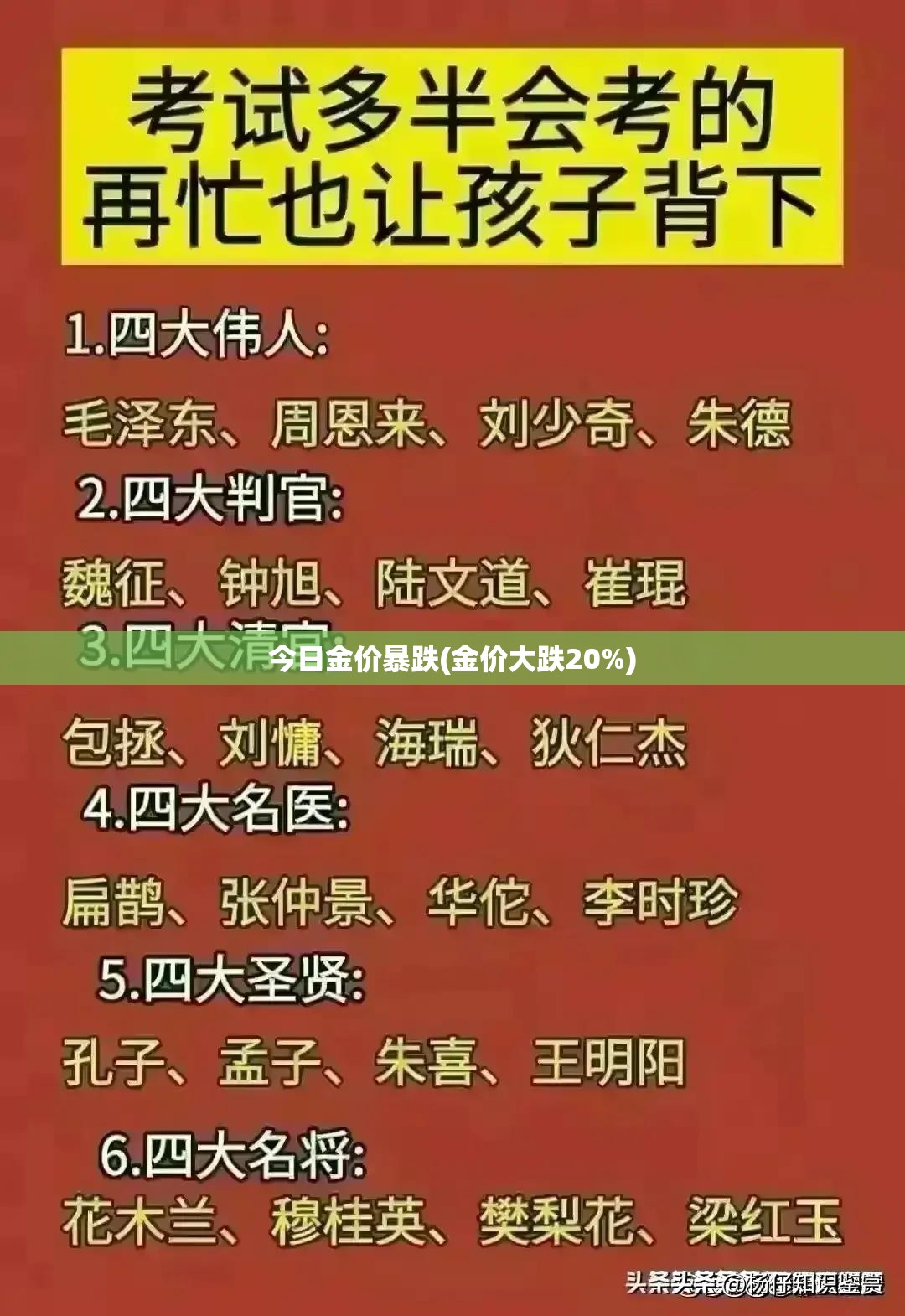 今日金价暴跌(金价大跌20%)