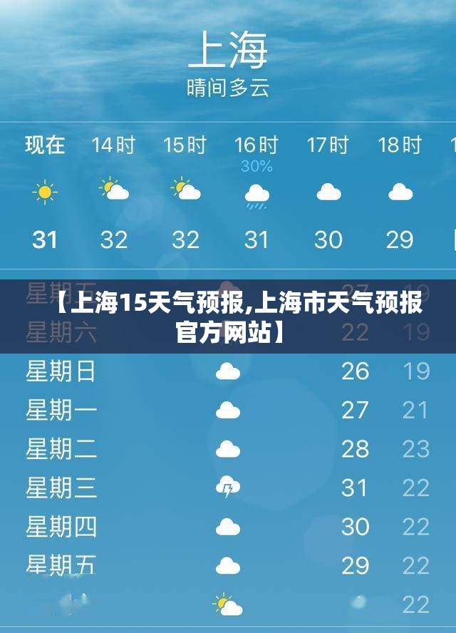 【上海15天气预报,上海市天气预报官方网站】
