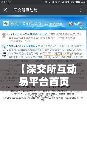 【深交所互动易平台首页,深交所互动易平台官方网站】