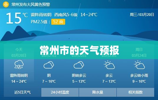 常州市的天气预报 常州市的天气预报