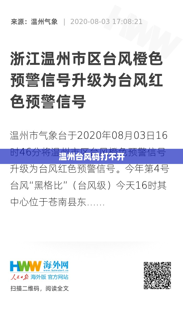 温州台风码打不开