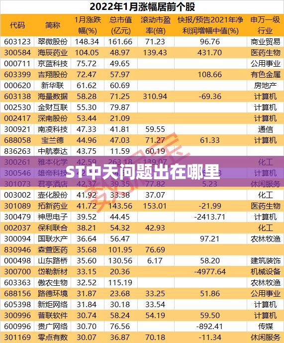 ST中天问题出在哪里 ST中天问题出在哪里