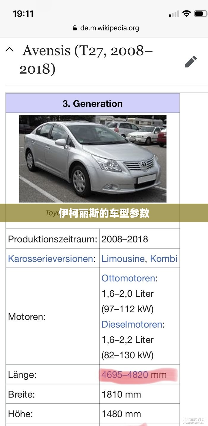 伊柯丽斯的车型参数 伊柯丽斯的车型参数