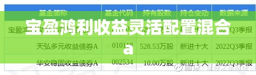 【宝盈鸿利收益灵活配置混合a,宝盈鸿利a基金是定期基金吗】 【宝盈鸿利收益灵活配置混合a,宝盈鸿利a基金是定期基金吗】