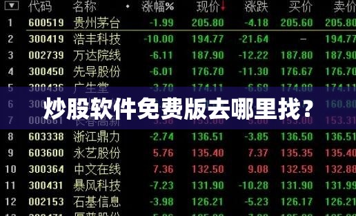 炒股软件免费版去哪里找? 炒股软件免费版去哪里找?