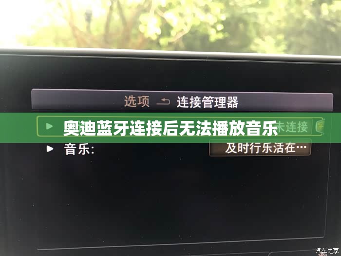 奥迪蓝牙连接后无法播放音乐 奥迪蓝牙连接后无法播放音乐
