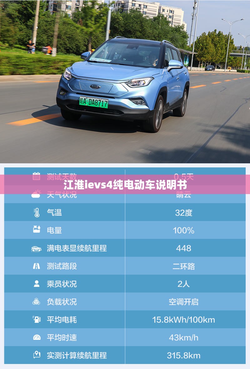 江淮ievs4纯电动车说明书 江淮ievs4纯电动车说明书