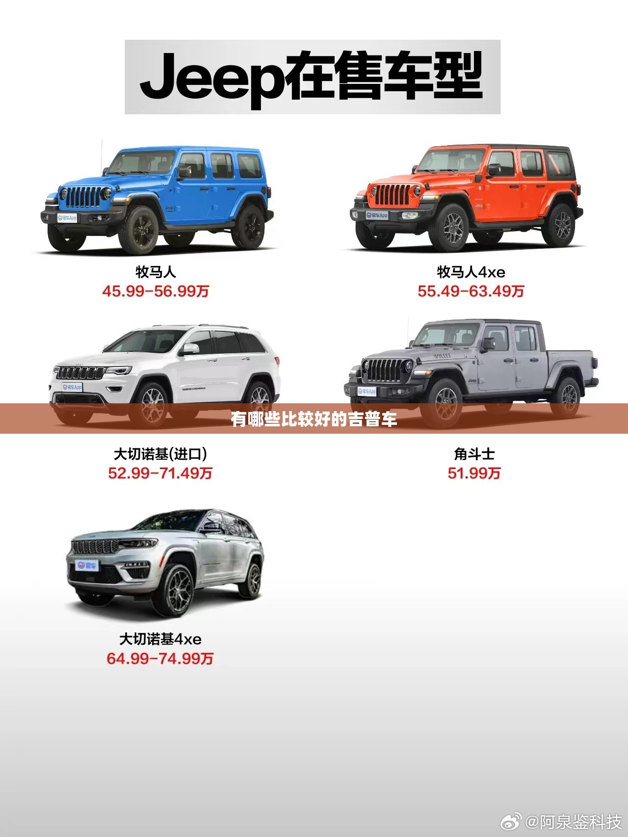 有哪些比较好的吉普车 有哪些比较好的吉普车