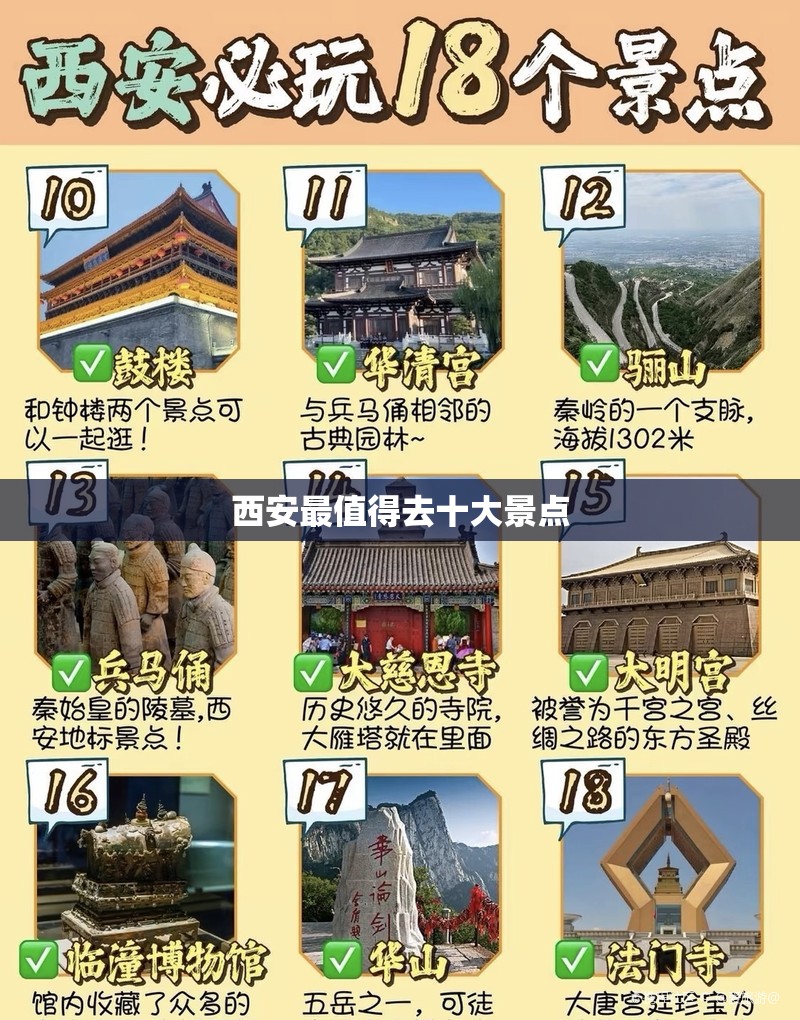西安最值得去十大景点 西安最值得去十大景点