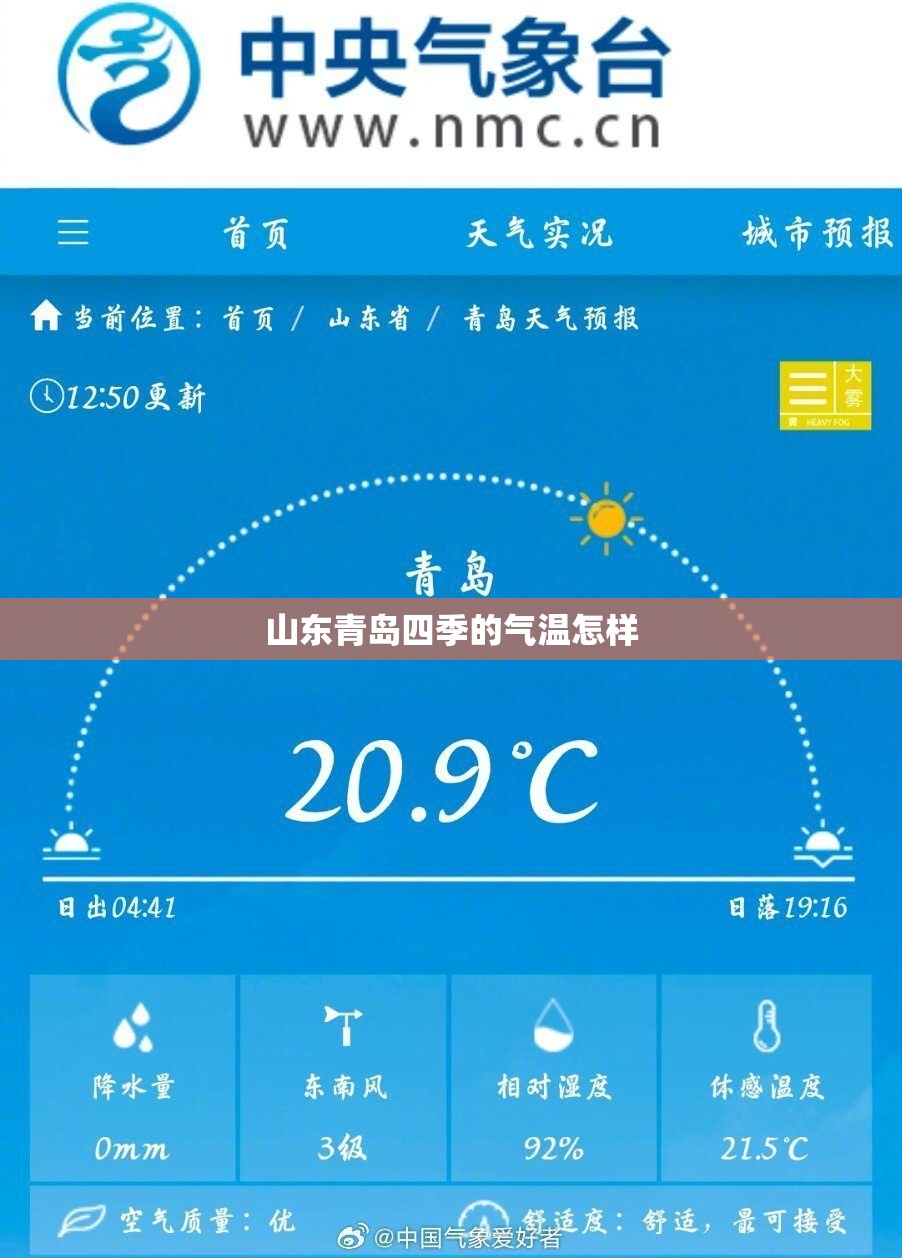 山东青岛四季的气温怎样