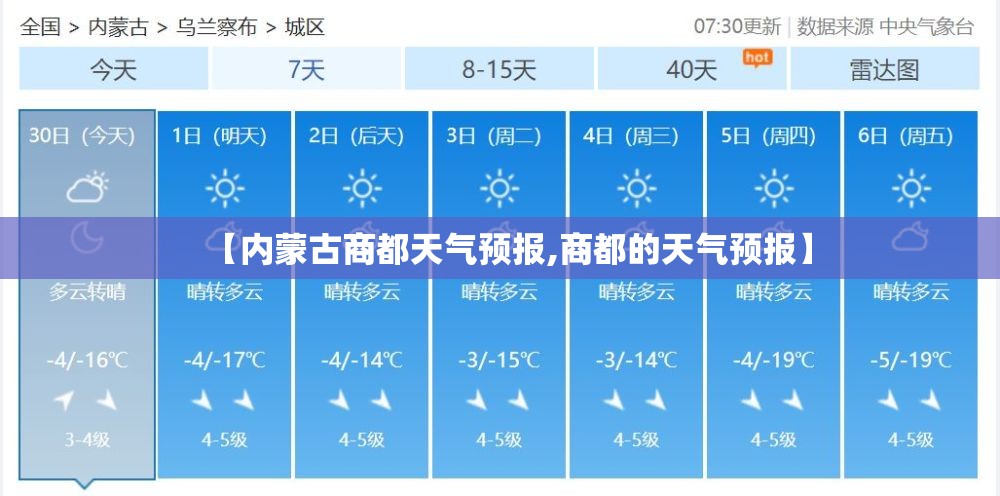 【内蒙古商都天气预报,商都的天气预报】