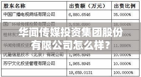 华闻传媒投资集团股份有限公司怎么样? 华闻传媒投资集团股份有限公司怎么样?