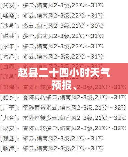 赵县二十四小时天气预报、