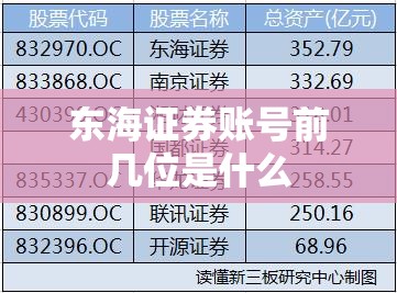 东海证券账号前几位是什么
