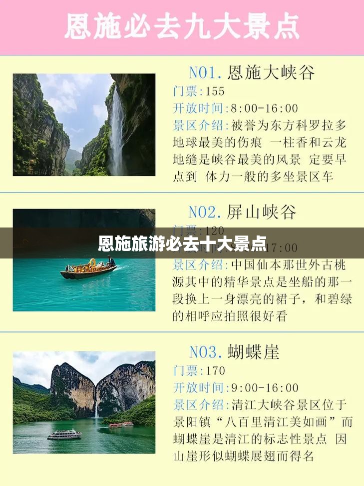 恩施旅游必去十大景点