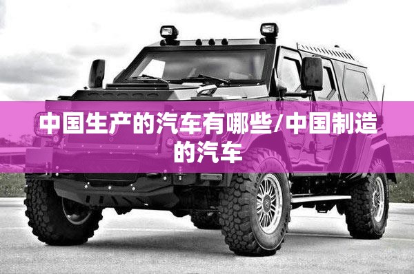 中国生产的汽车有哪些/中国制造的汽车