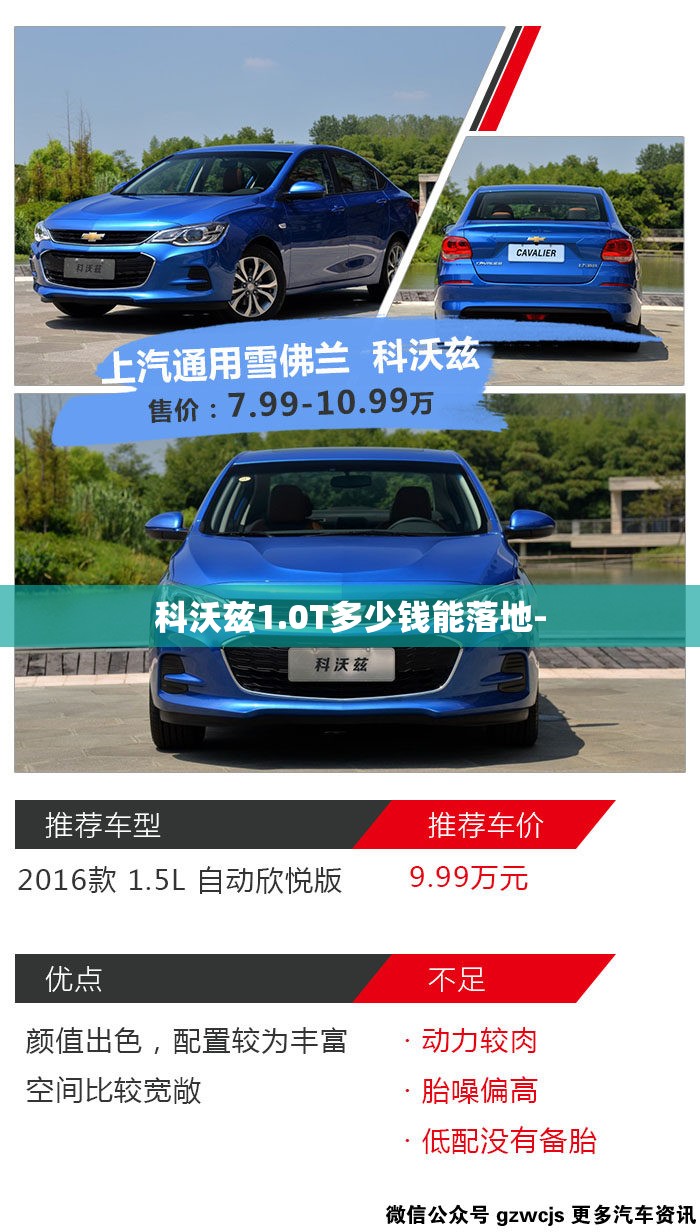 科沃兹1.0T多少钱能落地-