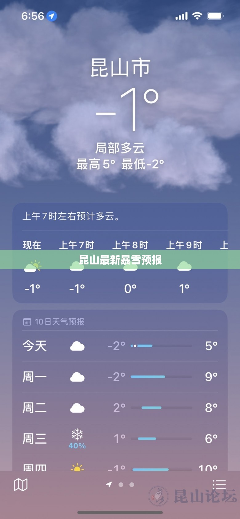昆山最新暴雪预报/昆山预警发布
