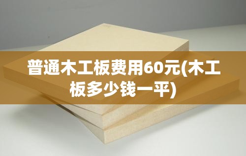 普通木工板费用60元(木工板多少钱一平)